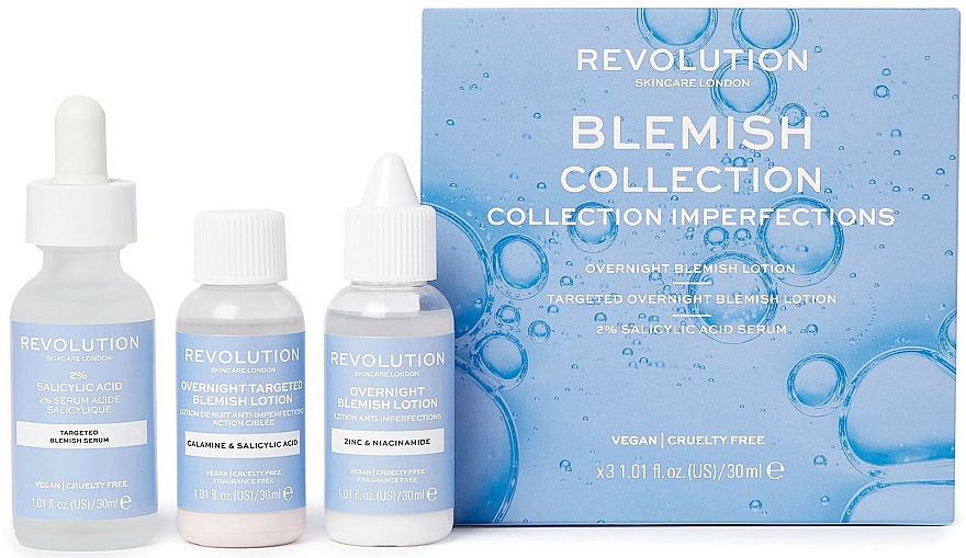 Set - Revolution Skincare Blemish Collection (f/lot/30ml + f/lot/30ml + f/serum/30ml) — Bild N1