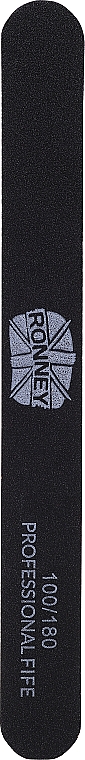 Nagelfeile 100/180 gerade schwarz - Ronney Professional — Bild N1