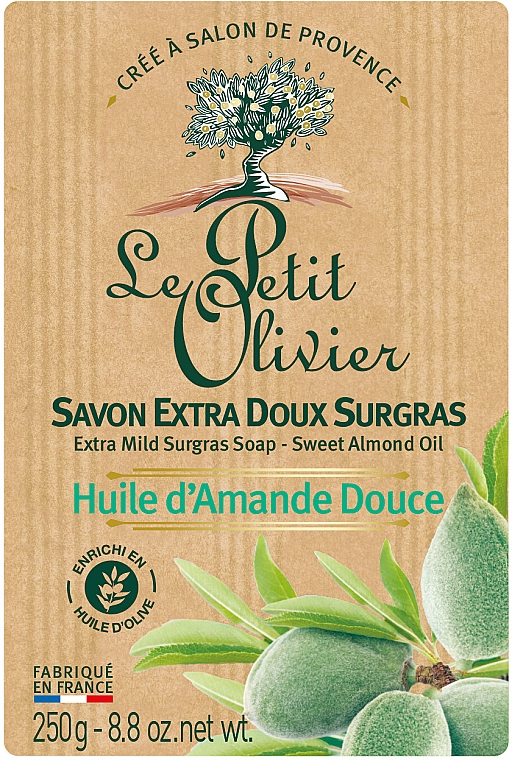 Seife mit Mandelöl - Le Petit Olivier Vegetal Oils Soap Sweet Almond Oil