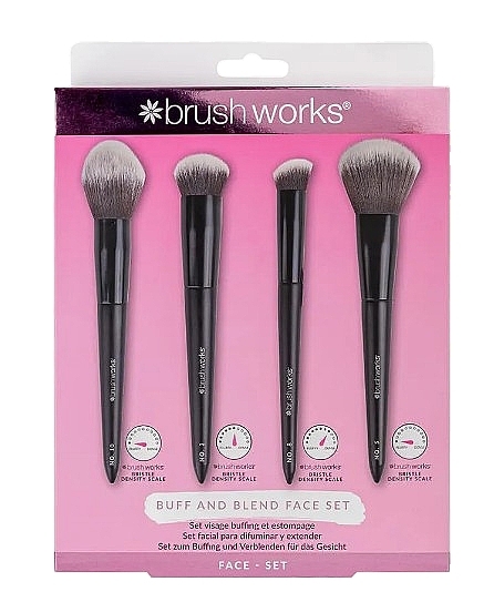 Make-up Pinselset 4 St. - Brushworks Buff and Blend Face Set  — Bild N1