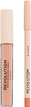 Lippen-Make-up Set (Lipgloss 3ml + Lippenkonturenstift 1g) - Makeup Revolution Lip Contour Kit Stunner — Bild N2