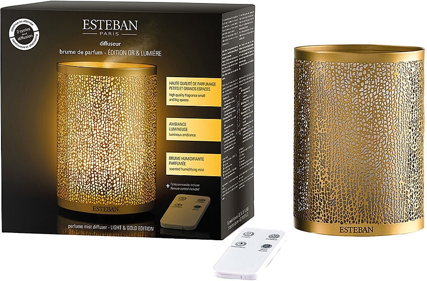 Ultraschalldiffusor - Esteban Diffuser Light & Gold Edition  — Bild N1