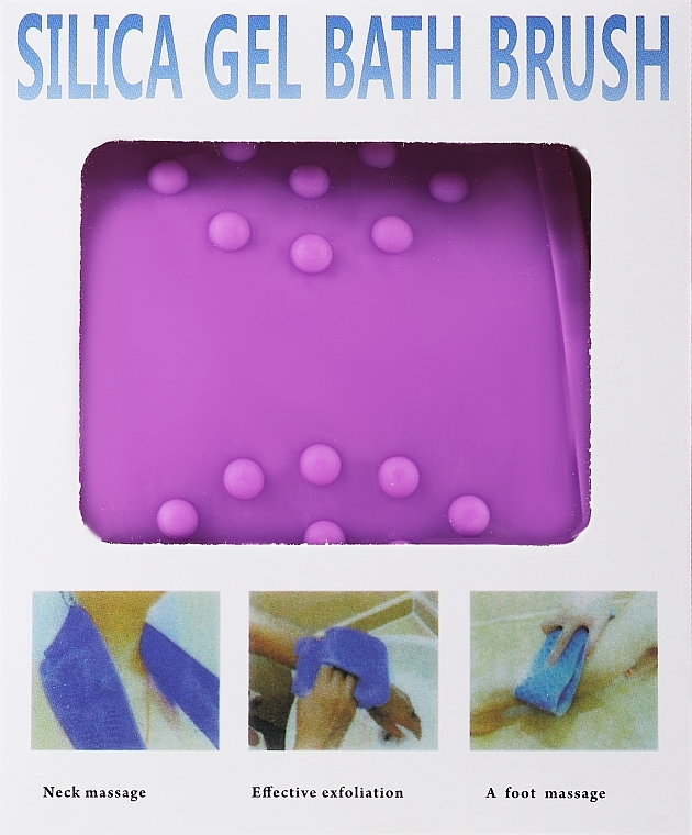 Rückenwaschgurt aus Silikon lila - Deni Carte (in Verpackung)  — Bild N1