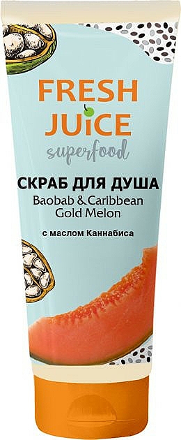 Duschpeeling mit Hanfsamenöl, Baobab- und karibischem Goldmelonenextrakt - Fresh Juice Superfood Baobab & Caribbean Gold Melon — Bild N1
