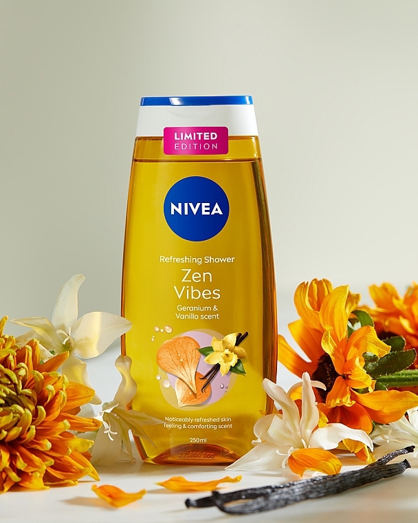 Erfrischendes Duschgel - Nivea Fresh Zen Vibes Geranium & Vanilla Refreshing Shower — Bild N3