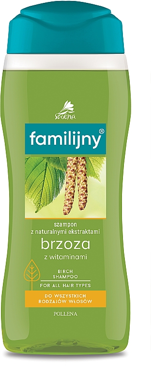 Shampoo mit Birke und Vitaminen für alle Haartypen - Pollena Savona Familijny Birch & Vitamins Shampoo — Bild N1