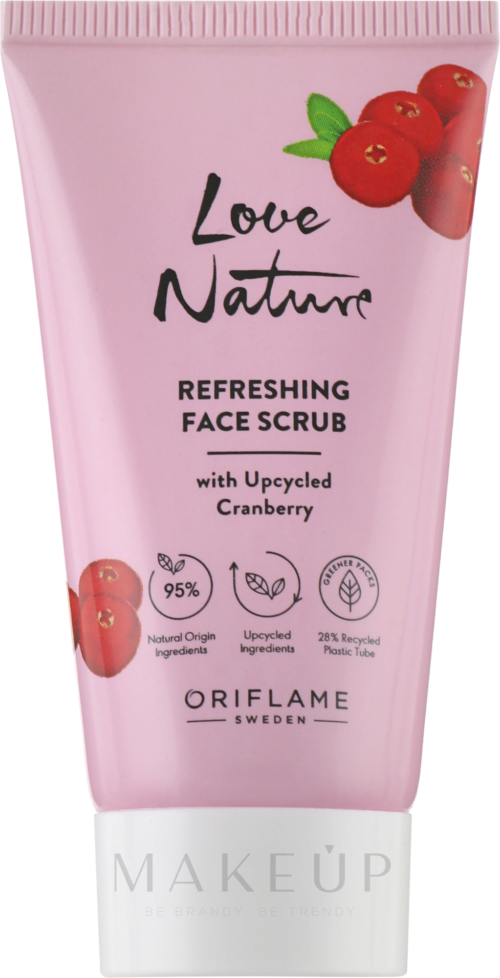 Erfrischendes Gesichtspeeling Cranberry - Oriflame Love Nature Refreshing Face Scrub — Bild 30 ml