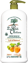 Duschcreme mit Spender für empfindliche Haut Aprikosenmilch - Le Petit Olivier Extra Gentle Apricot Milk Shower Creams — Bild N1