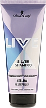 Düfte, Parfümerie und Kosmetik Anti-Gelbstich Silber Shampoo für blondes, graues und weißes Haar - Schwarzkopf Live Silver Purple Shampoo Yellow Neutralizer