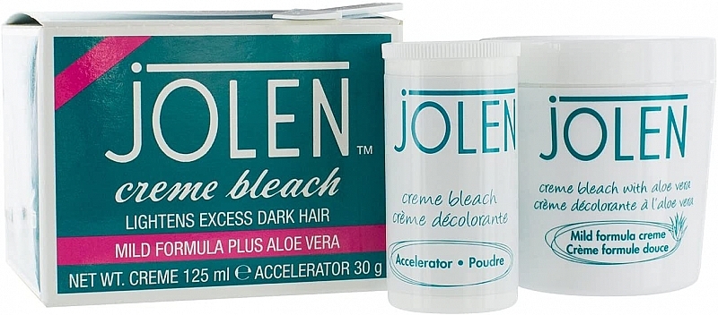 Set - Jolen Bleach Cream Mild Formula With Aloe Vera (cr/125ml + poudre/30g) — Bild N2