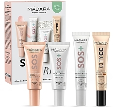 Madara Cosmetics SOS Care 4-Step Skin-Soothing Routine Set (Mini-Gesichtsmaske 17ml + Mini-Tagescreme 15ml + Mini-Nachtcreme 17ml + CC Creme Mini 15ml) - Gesichtspflegeset — Bild N1