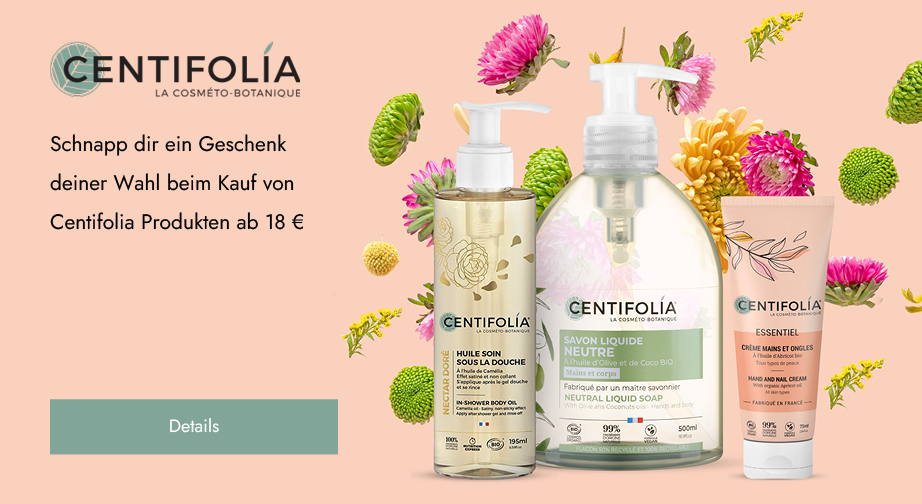 Beim Kauf von Centifolia Produkten ab 18 € erhältst du ein Geschenk deiner Wahl