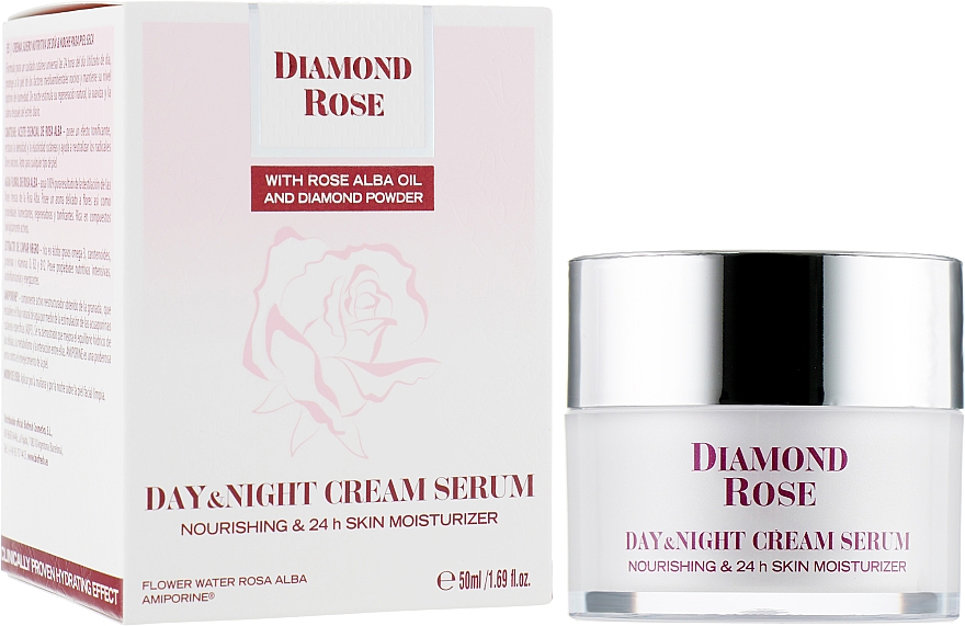 Pflegende Serumcreme Tag + Nacht für trockene Haut - Diamond Rose Day and Night Cream Serum — Bild N2