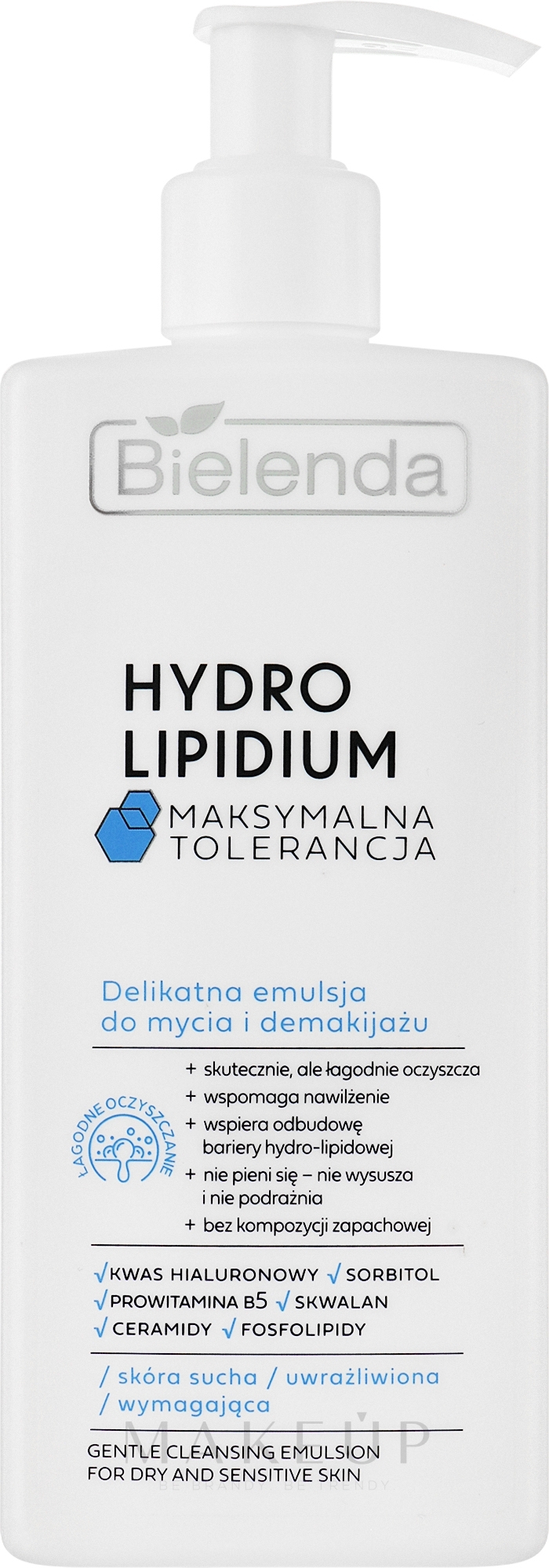 Waschemulsion zum Abschminken - Bielenda Hydro Lipidium — Bild 300 ml