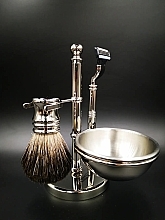 Rasierset 4 St. - Golddachs Silvertip Badger, Mach3, Soap Bowl Chrom — Bild N5