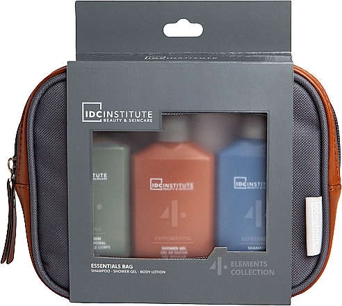 Set - IDC Institute Essentials Bag (sh/gel/120 ml + b/lot/120 ml + shampoo/120 ml) — Bild N1