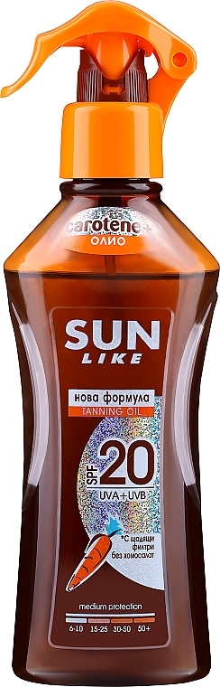 Sprühöl für eine schnelle Bräune - Sun Like Deep Tanning Oil SPF 20 New Formula — Bild N1