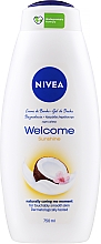 Düfte, Parfümerie und Kosmetik Dusch- und Badeschaum mit Mandelöl und Kokosduft - NIVEA Welcome Sunshine Body Wash