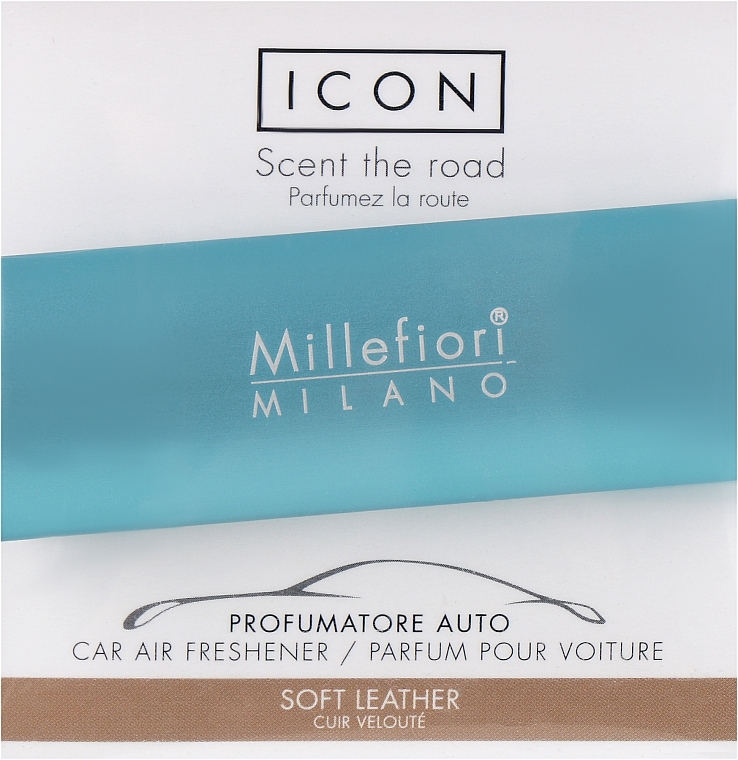 Auto-Lufterfrischer Klassisch: Weiches Leder - Millefiori Milano Icon Car Air Freshener Soft Leather — Bild N1