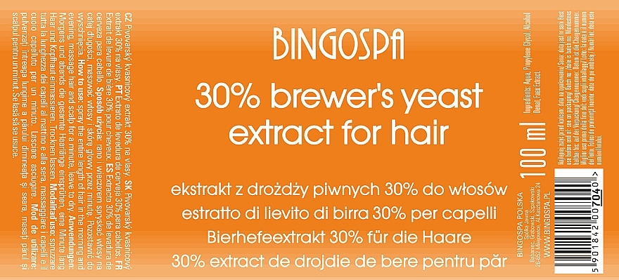 Hefebierextrakt 30% - Bingospa Brewer Yeast Extract — Bild N2