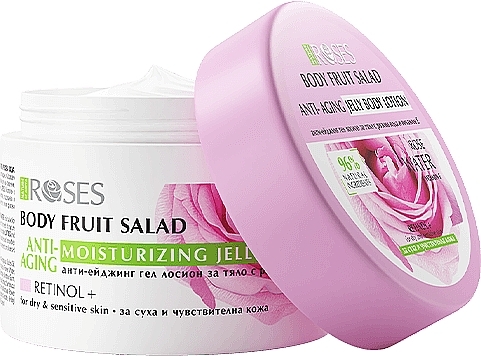 Anti-Ageing-Körpergel mit Rosenwasser - Nature Of Agiva Roses Body Fruit Salad Anti-Aging Moisturizing Jelly Body Lotion  — Bild N1