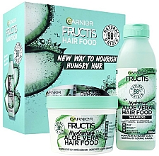 Düfte, Parfümerie und Kosmetik Haarpflegeset - Garnier Fructis Hair Food Aloe Vera (Haarmaske 390ml + Haarshampoo 350ml)