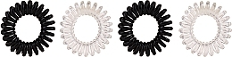 Haargummi aus Silikon schwarz, transparent 5 St. - IDC Institute Design Hair Elastic Pack — Bild N2