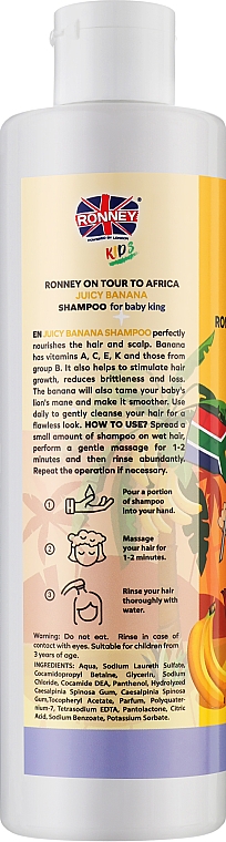 Kinderhaarshampoo Juicy Banane - Ronney Professional Kids On Tour To Africa Shampoo — Bild N2