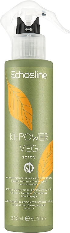 Konzentrierte Lotion für geschädigtes Haar - Echosline Ki-Power Veg Spray Concentrated Lotion for Damaged Hair Without Rinsing — Bild N1