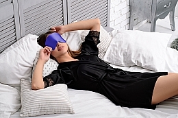 Schlafmaske Soft Touch indigoblau - MAKEUP — Bild N2