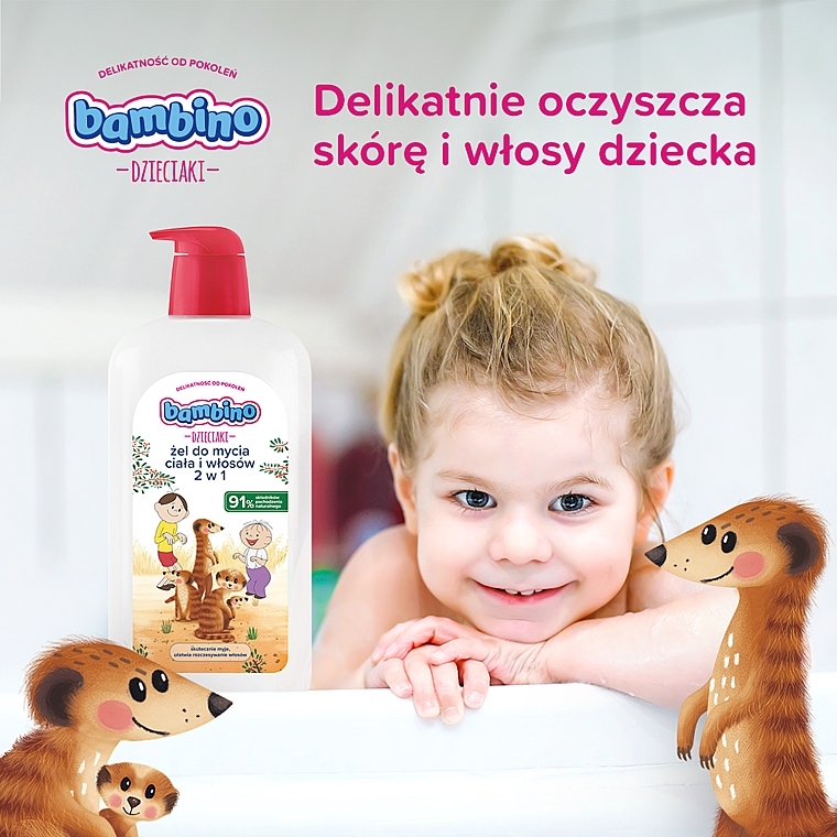 2in1 Duschgel-Shampoo für Kinder Erdmännchen - Bambino Children — Bild N6