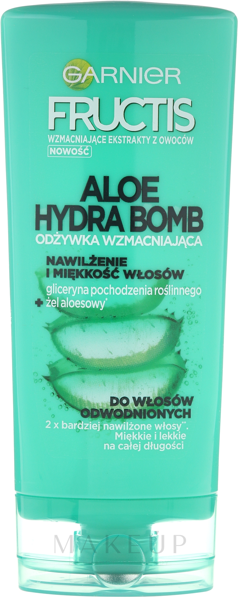 Feuchtigkeitsspendende und kräftigende Haarspülung - Garnier Fructis Aloe Hydra Bomb Hair Conditioner — Bild 200 ml