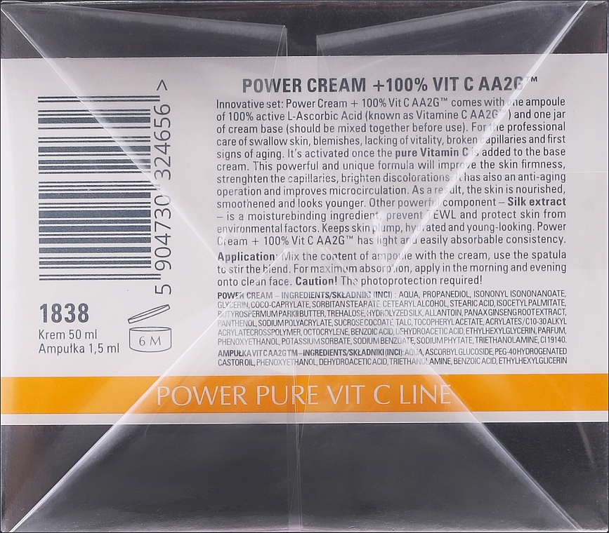 Gesichtscreme mit 100% Vitamin C und Seidenextrakt - Clarena Power Cream 100% Vit C Aa2g — Bild N3