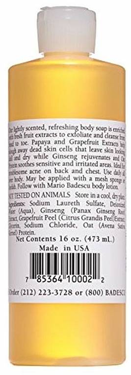 Flüssige Körperseife mit Papaya- und Grapefruit-Extrakt - Mario Badescu A.H.A. Botanical Body Soap — Foto N2
