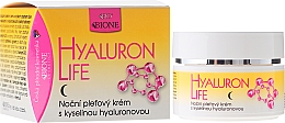 Feuchtigkeitsspendende Anti-Falten Nachtcreme mit Hyaluronsäure - Bione Cosmetics Hyaluron Life Night Cream With Hyaluronic Acid — Bild N1