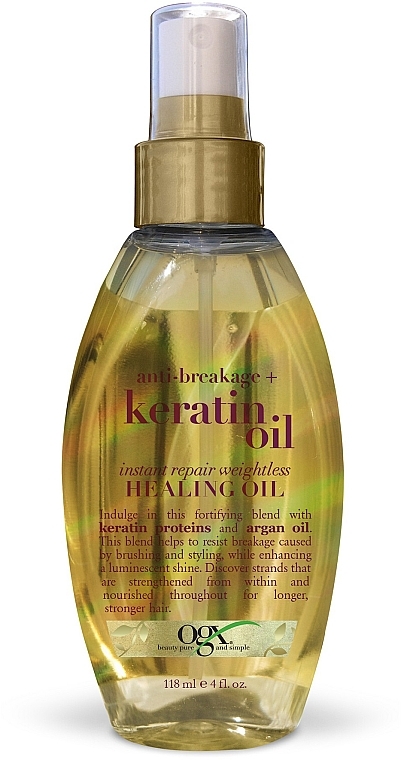 Keratinölspray für das Haar - OGX Keratin Oil Intense Repair Healing Oil — Bild N2