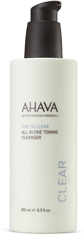 Tonisierendes Augen- und Gesichtsreinigungsmittel zum Abschminken - Ahava Time To Clear All in One Toning Cleanser