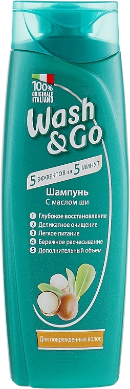 Shampoo für strapaziertes Haar mit Sheabutter - Wash&Go — Bild N1