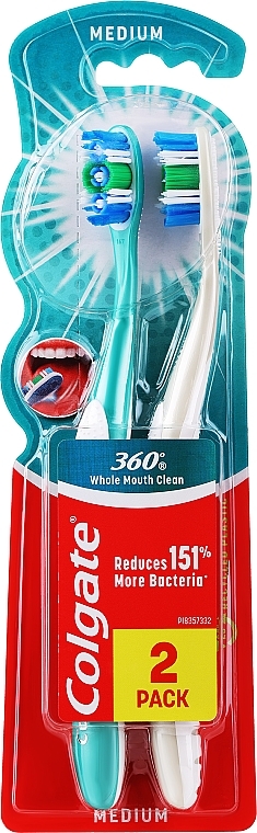 Zahnbürsten Superclean mittel türkis + grau - Colgate — Bild N1