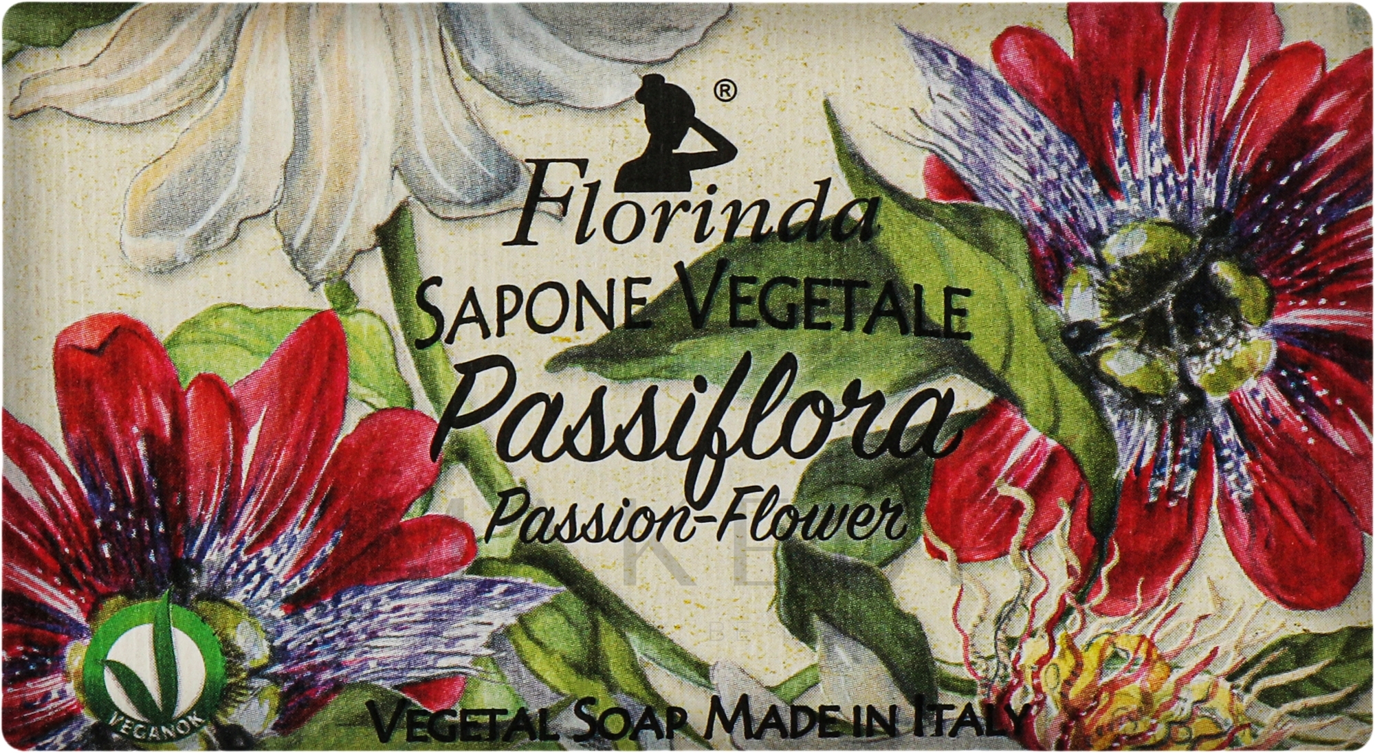 Naturseife Passionsblume - Florinda Sapone Vegetale Passion Flower — Bild 100 g
