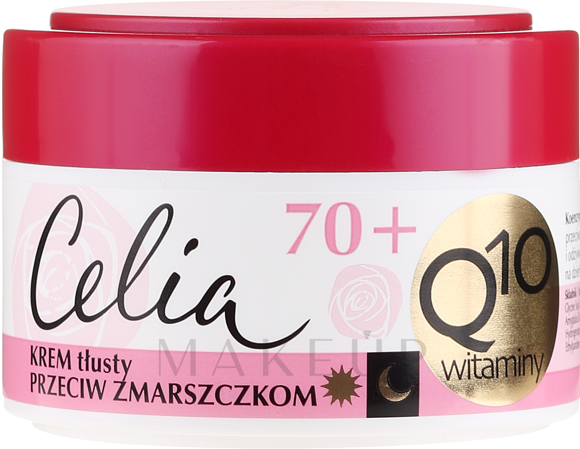 Fettige Anti-Falten Gesichtscreme mit Coenzym Q10 und Vitaminen E, C und F 70+ - Celia Q10 Face Cream 70+ — Bild 50 ml