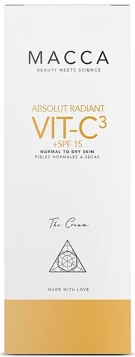 Aufhellende Gesichtscreme für normale und trockene Haut - Macca Absolut Radiant Vit-C Cream SPF15 Normal To Dry Skin — Bild N2