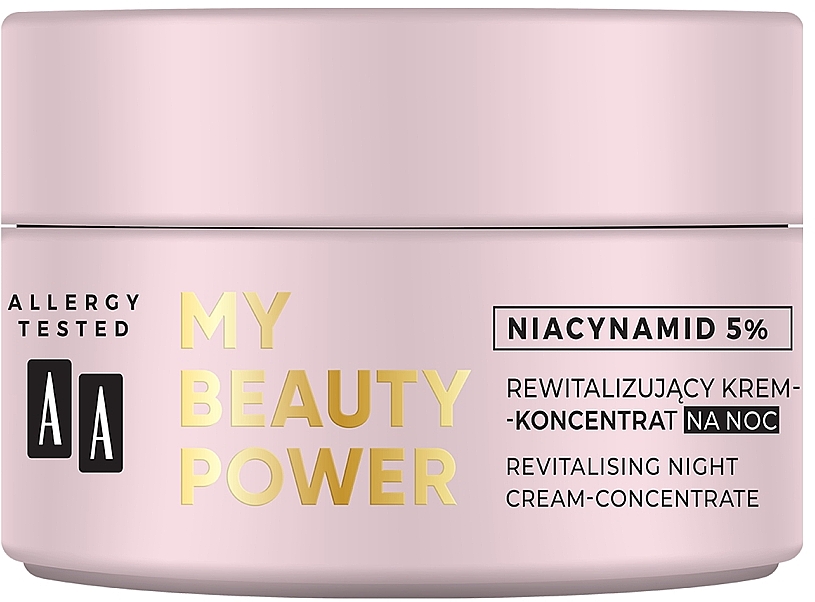 Revitalisierendes Gesichtscreme-Konzentrat für die Nacht mit 5% Niacinamid - AA My Beauty Power Niacynamid 5% Revitalizing Night Cream-Concentrate — Foto N2