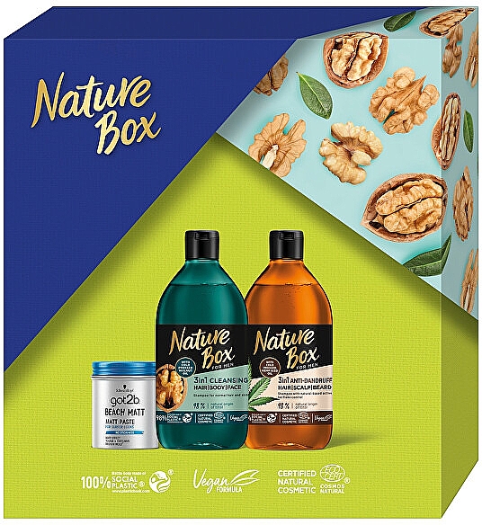 Set - Nature Box For Men (shmp/2x385ml + h/paste/100ml) — Bild N1