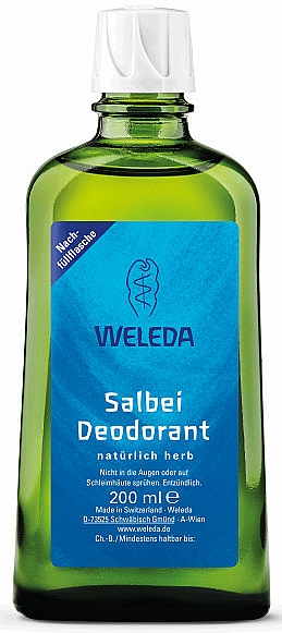 Salbei-Deospray mit ätherischen Ölen - Weleda Sage Deodorant Refill Bottle (Nachfüllflasche)