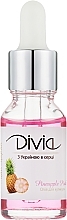 Düfte, Parfümerie und Kosmetik Nagelhautöl Rosa Ananas - Divia Cuticle Oil Pineapple Pink Di1634