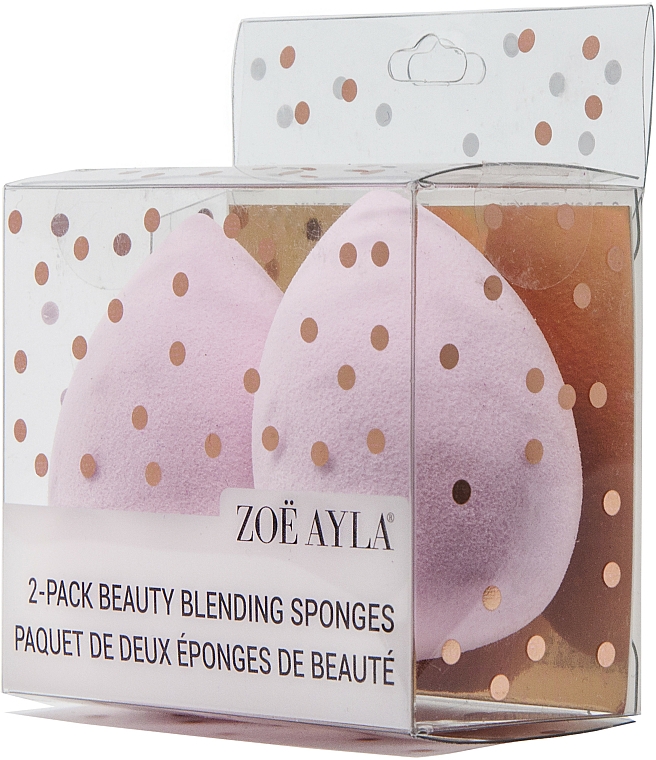 Schminkschwamm hellrosa 2 St. - Zoe Ayla Cosmetics Beauty Blending Sponges — Bild N2