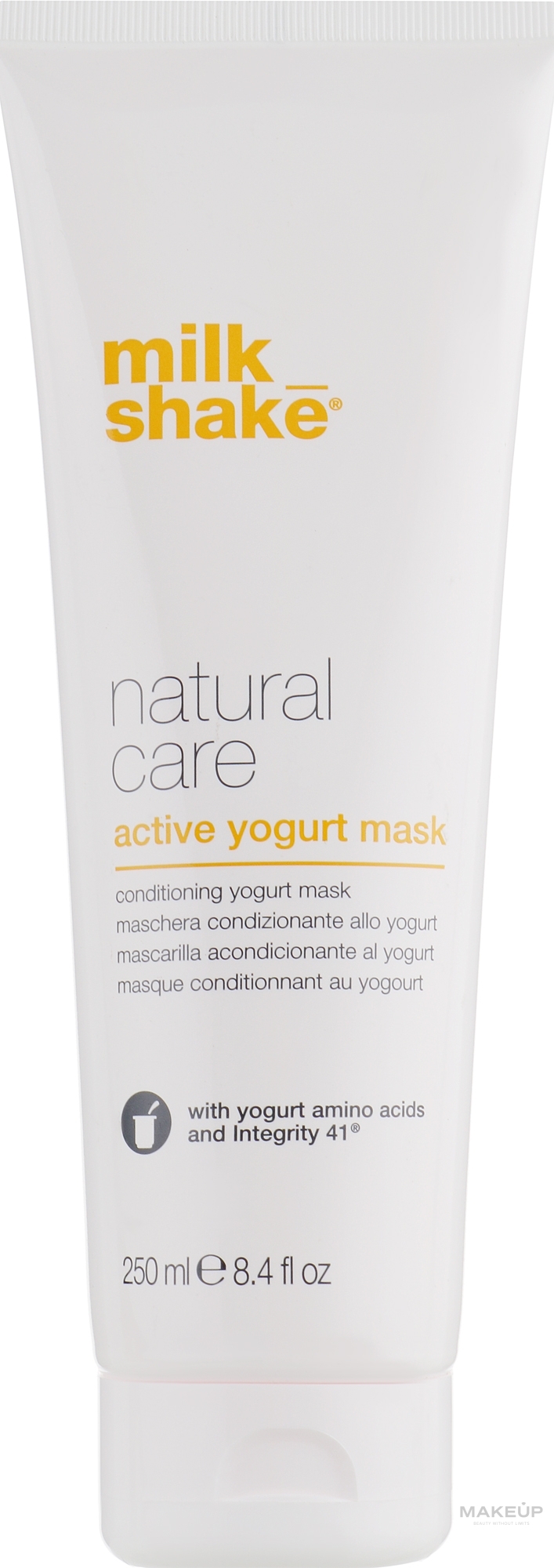 Reichhaltige Jogurtmaske für naturbelassenes und farbbehandeltes Haar - Milk Shake Natural Care Yogurt Mask — Bild 250 ml