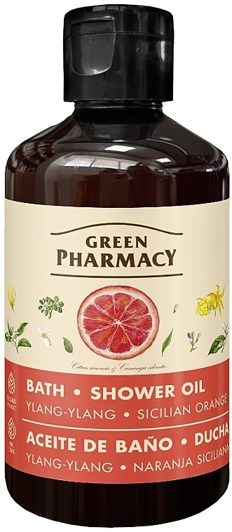 Bade- und Duschöl Ylang Ylang und sizilianische Orange - Green Pharmacy — Bild N1