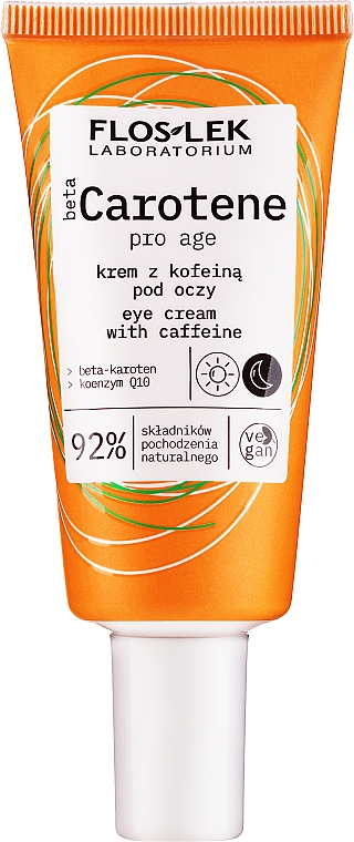 Augencreme - Floslek Beta Carotene Cream Under Eye With Caffeine — Bild N1